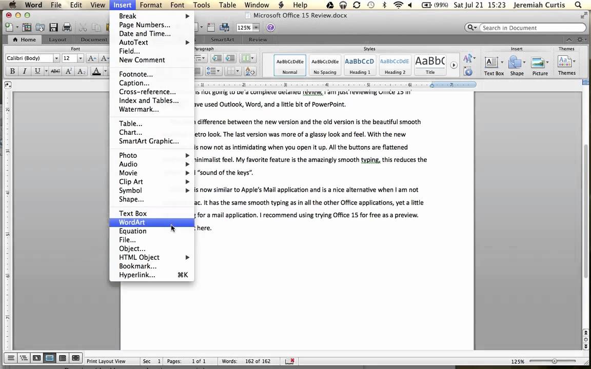 combine two documents word for mac